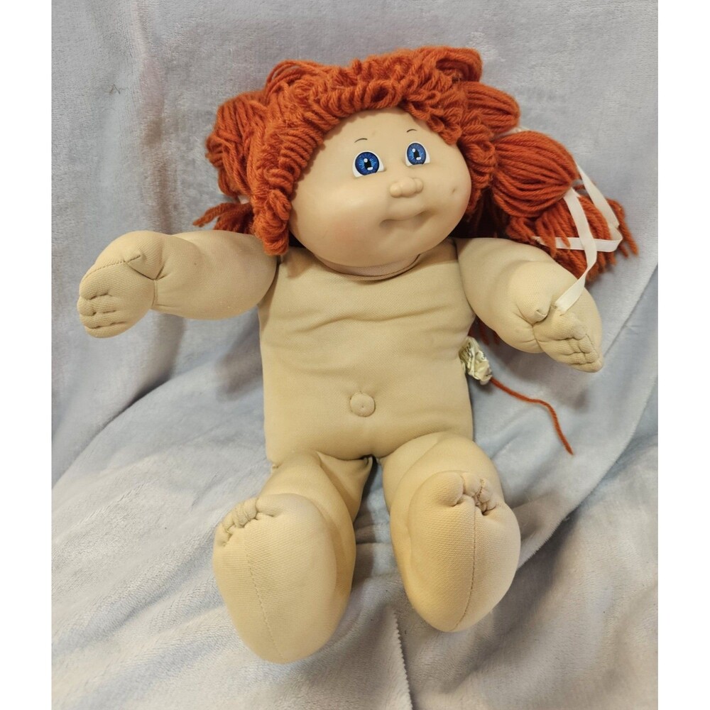 Vintage Cabbage Patch Doll Girl Doll Yarn Hair Pigtails